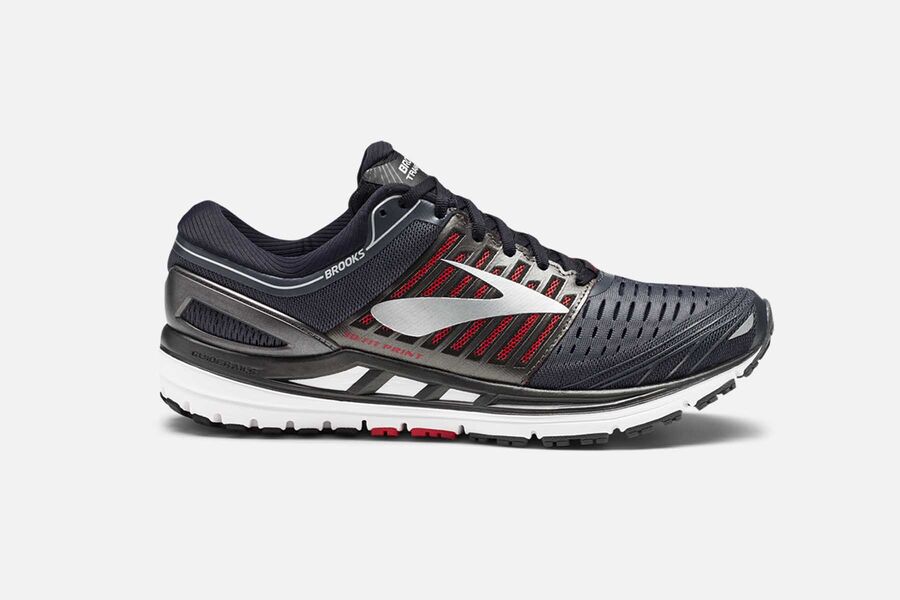 Brooks Transcend 5 Mens Australia - Road Running Shoes - Navy/Silver/Red (85-XYJLF)